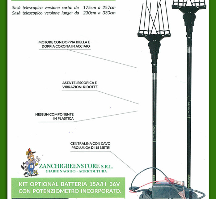 sasa Abbacchiatore telescopico Sasà 34V - immagine 1